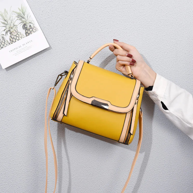 Small Square PU Leather Bag Women Shoulder Messenger Tote