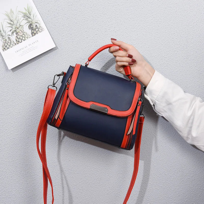 Small Square PU Leather Bag Women Shoulder Messenger Tote