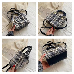 Small Square Handbags Pearl Chain Shoulder Bag