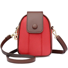 Women's Leather Crossbody Shoulder Bag with Phone Pouch