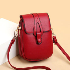 Small Women's Shoulder Bag Cross Body Purse Top PU Leather