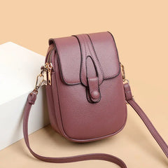 Small Women's Shoulder Bag Cross Body Purse Top PU Leather