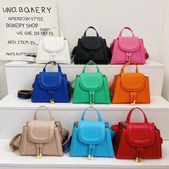 Candy Shoulder Bag Wide Strap Crossbody Bags for Women Tote Female Clutch