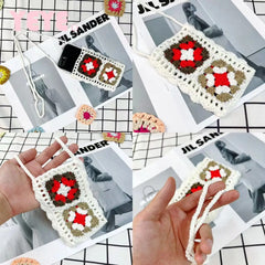 Crochet Mini Flower Shoulder Bag Women Crossbody National Style Purse