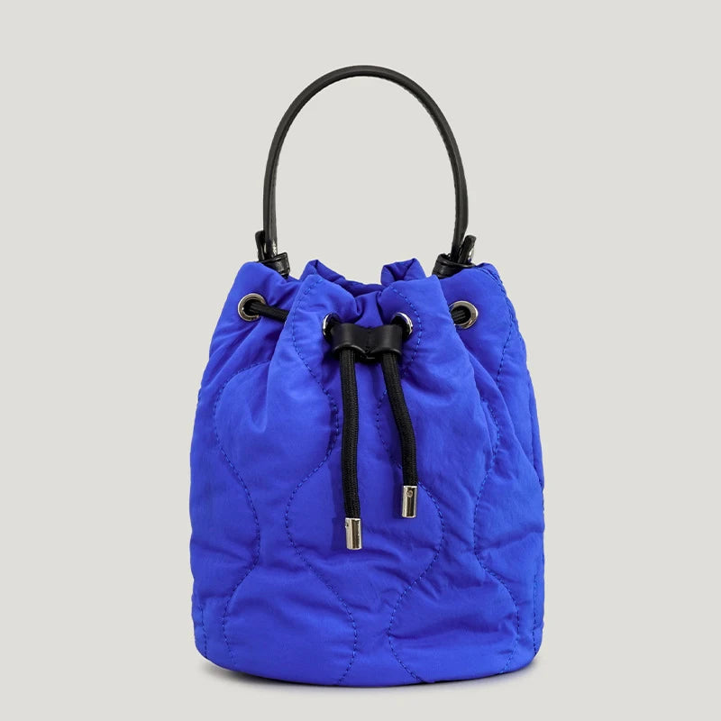 Quilted Padded Bucket Bag Down Cotton Crossbody Winter Handbag
