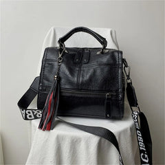 Leather Tassel Women's Shoulder Bag High Ladies Handbag
