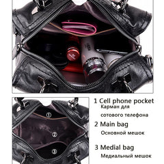 Leather Tassel Women's Shoulder Bag High Ladies Handbag