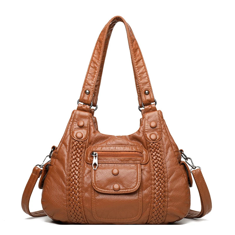Leather Shoulder Crossbody Bags for Women Tote Bag Casual Purses