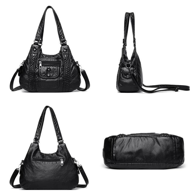 Leather Shoulder Crossbody Bags for Women Tote Bag Casual Purses