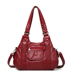 Leather Shoulder Crossbody Bags for Women Tote Bag Casual Purses
