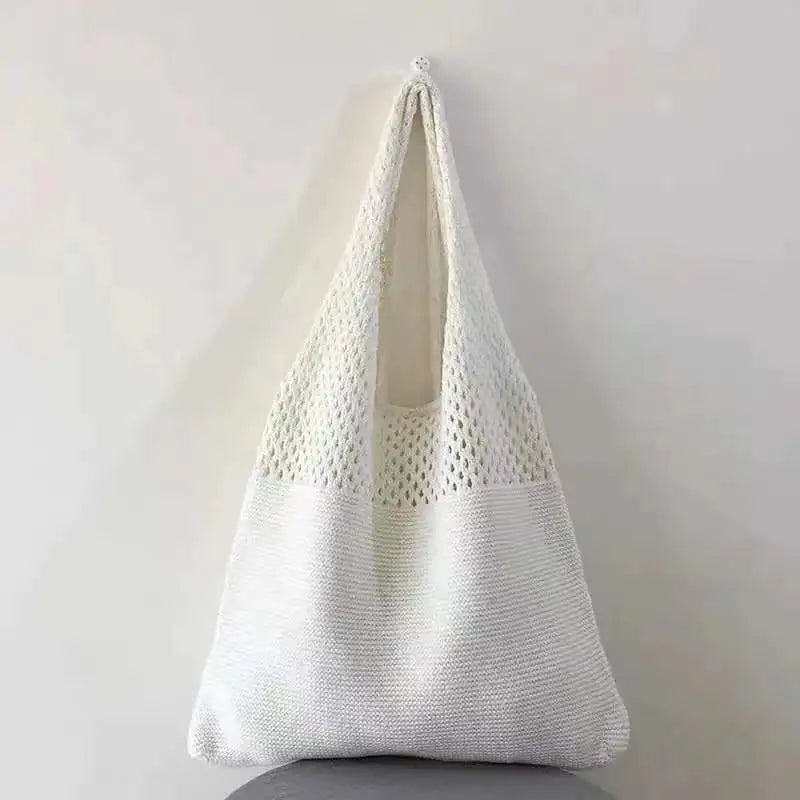 Knitted Handbags Female Large Capacity Totes Women's Pack Beach Bag