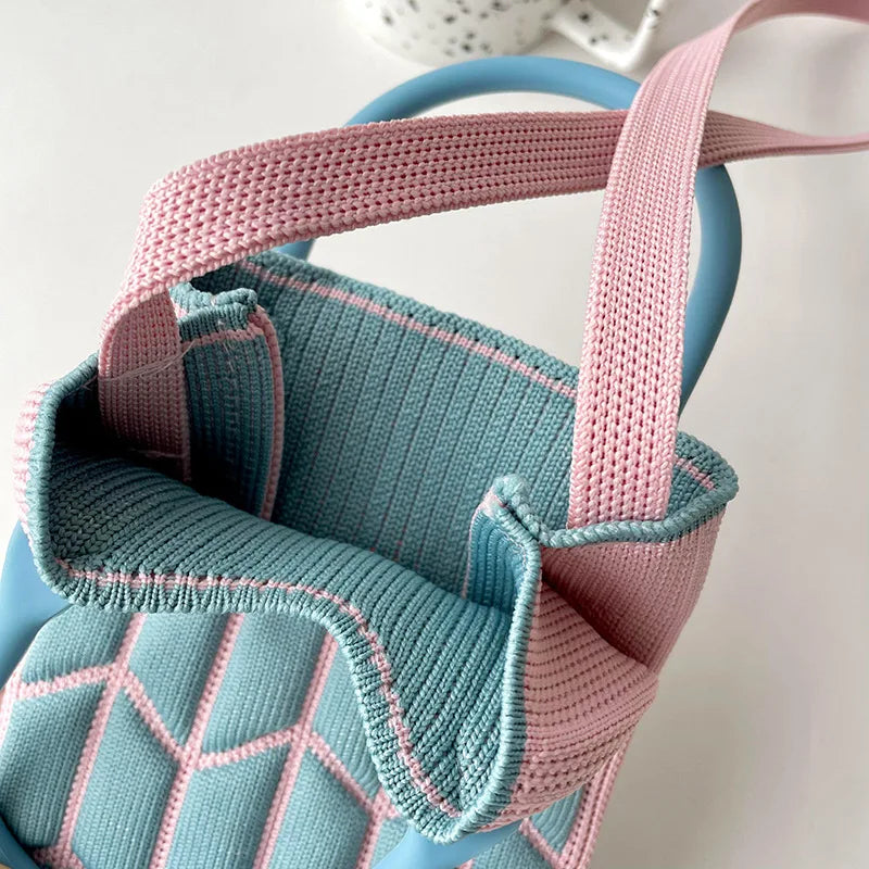 Knitting Shoulder Bag Crochet Purse Crossbody Tote Clutch