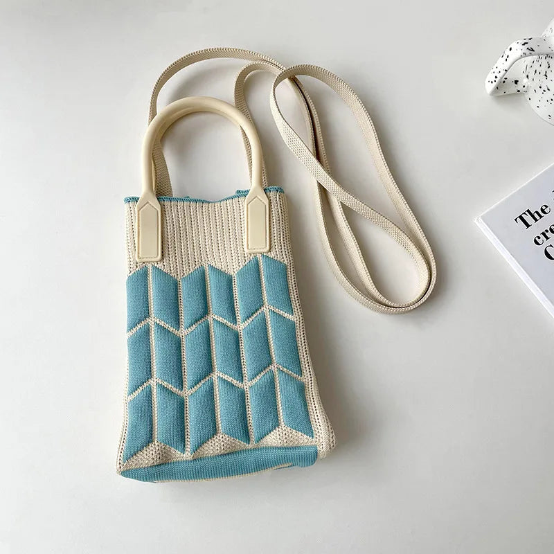 Knitting Shoulder Bag Crochet Purse Crossbody Tote Clutch
