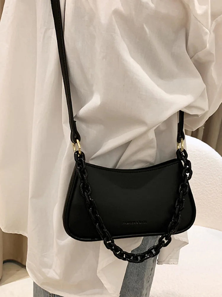 Scarf Shoulder Bag Women's Handbag Chain Crossbody