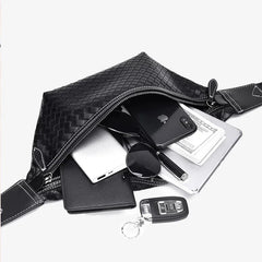 Men's Weave Chest Pack Multi-Pocket Fanny Pack