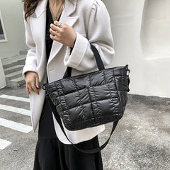 Quilted Nylon Crossbody Bags for Women - Stylish Shoulder Bag Purse