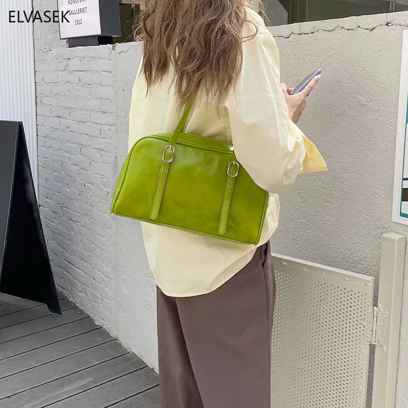 PU Leather Women's Shoulder Bag Handbag Solid Small Square Crossbody Bag