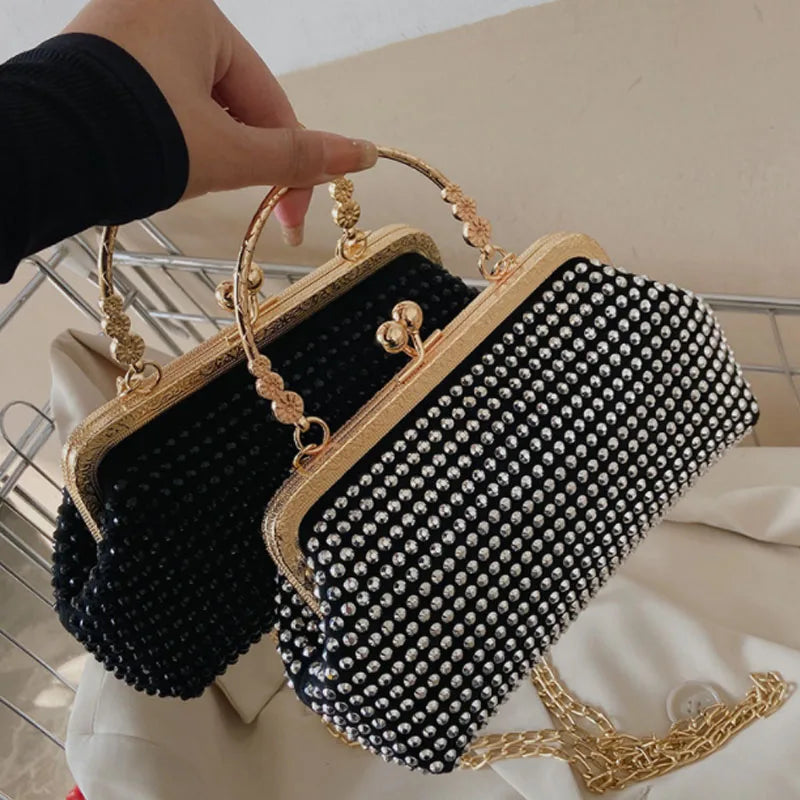 Rhinestone Women's Handbag Chain Shoulder Messenger Bag