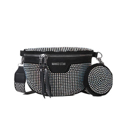 Rivet Waist bags for Women Chain Fanny Pack Belt Bag Chest Bag
