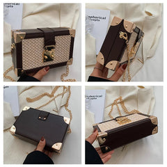 Straw Box Bag Small Mobile Phone Dinner for Women Crossbody