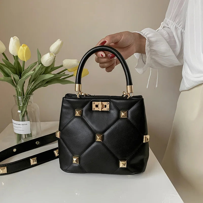 Rivets Purses and Handbags PU Female Crossbody Bag Tote Bags