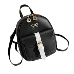 Women Mini Soft Leather Backpack Female Bagpack Satchel Shoulder Bags