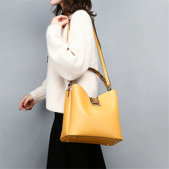 Women Bags PU Leather Crossbody Shoulder Bucket Bag Satchels