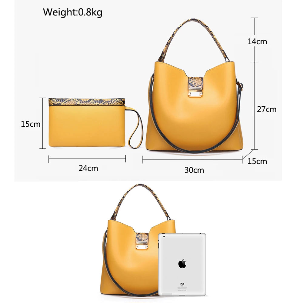 Women Bags PU Leather Crossbody Shoulder Bucket Bag Satchels