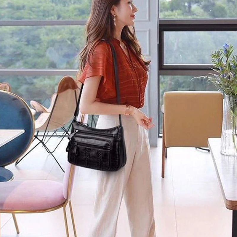 Women Crossbody Bag Soft Pu Leather Shoulder Bag Messenger Bag