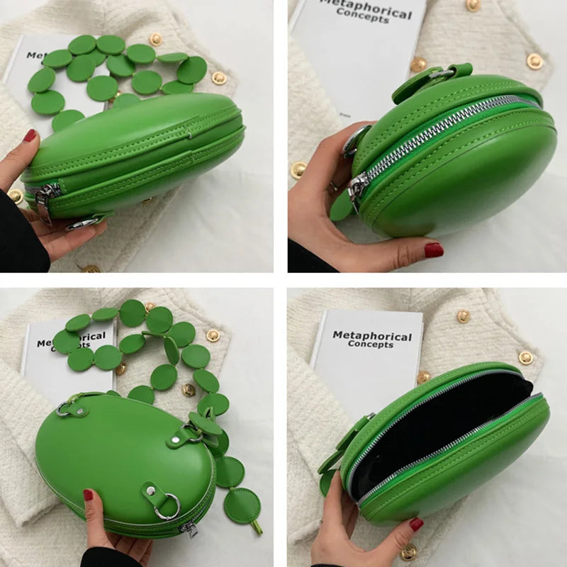 Green Yellow Crossbody Bag Small Satchel Clutch
