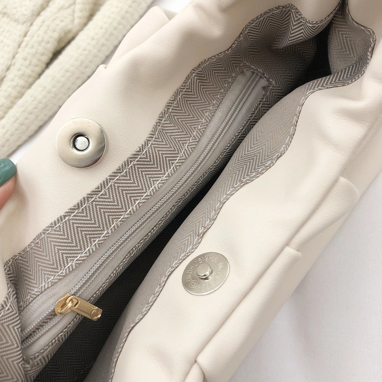 Snake Pattern Top Handle Shoulder Bag
