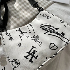 Women's Graffiti Canvas Tote Bag Large Shoulder Handbag