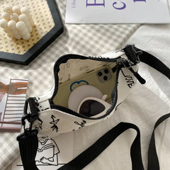 Women's Graffiti Canvas Tote Bag Large Shoulder Handbag