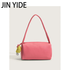 Women's Small Messenger Bag Steamed Roll Handbag PU Leather Lady Tote