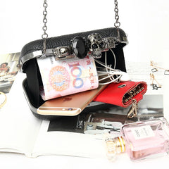 Skull Head Clutch Purse Ladies Shoulder Bag