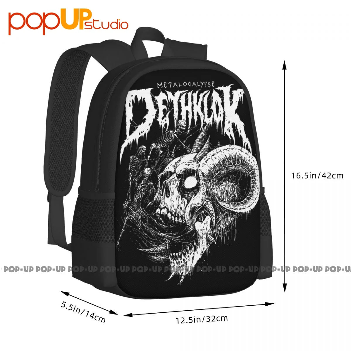 Dethklok Metalocalypse 3D Printing Large Capacity Gym Style Backpack