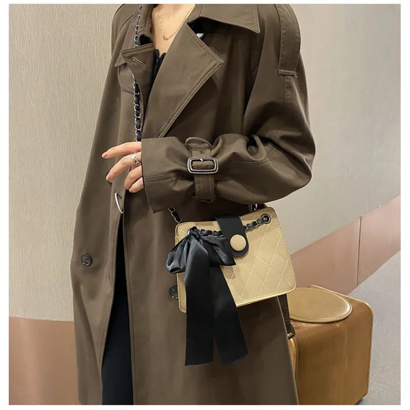 Diamond Check Chain Small Bag Ladies Casual One-Shoulder Messenger Bag
