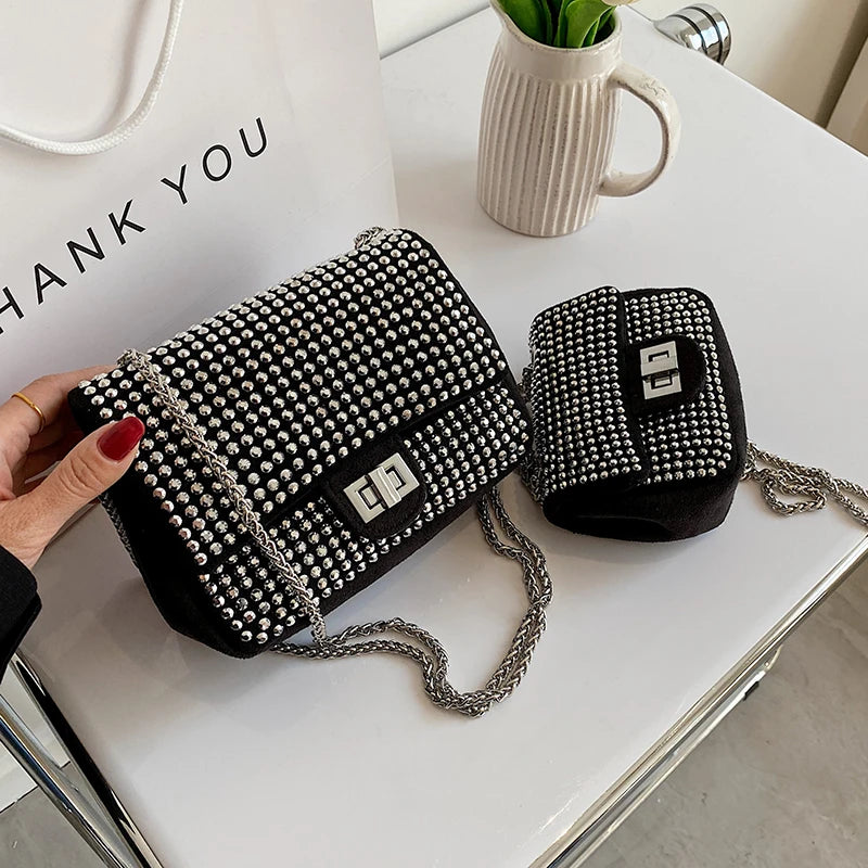 Diamond Flap Small Tote Bag Women's Handbag