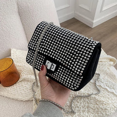 Diamond Flap Small Tote Bag Women's Handbag