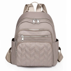 Diamond Lattice Oxford Backpacks For Women Large Capacity Female Travel Bags
