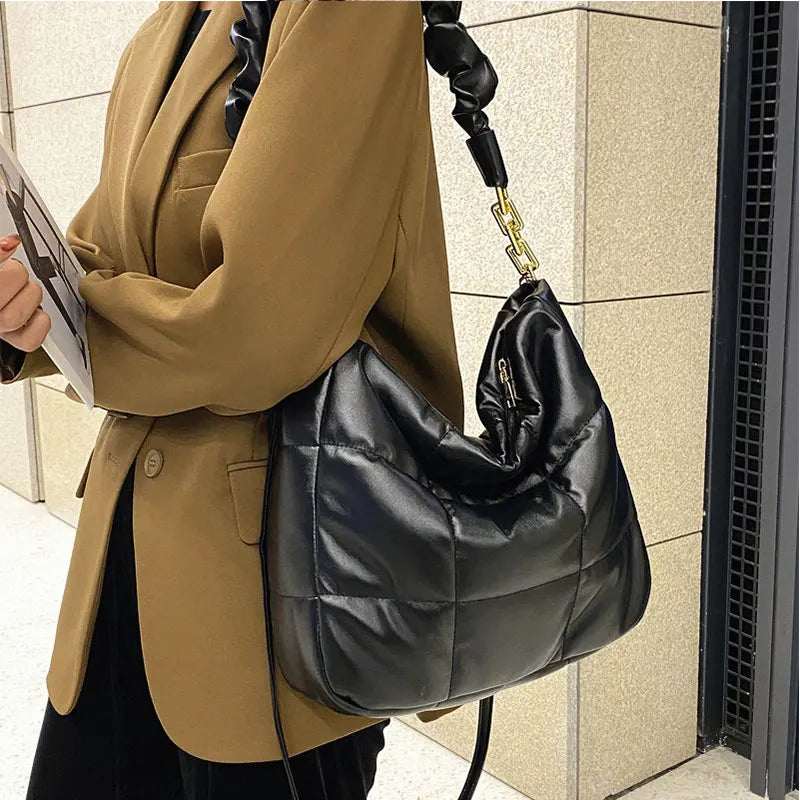 Diamond Lattice Shoulder Bag Vintage Crossbody Bag