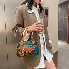 Diamond Panel Crossbody Bag Retro Women's Handbag