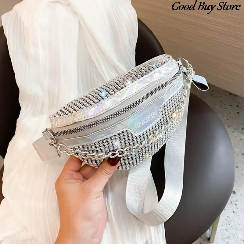 Diamond Sequin Fanny Pack Women Belt Bags Party Wedding