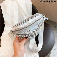 Diamond Sequin Fanny Pack Women Belt Bags Party Wedding