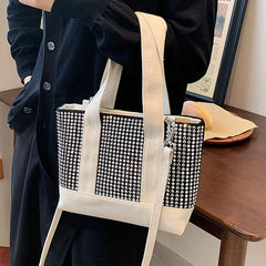 Diamond Stitching Large-Capacity Handbag for Women