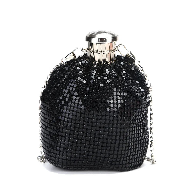 Diamonds Shoulder Women's Bag Handbag for Woman Shining Flagon Evening Bags