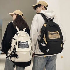 Solid Teenage Girls College Schoolbag Women Backpack Student Large Capacity