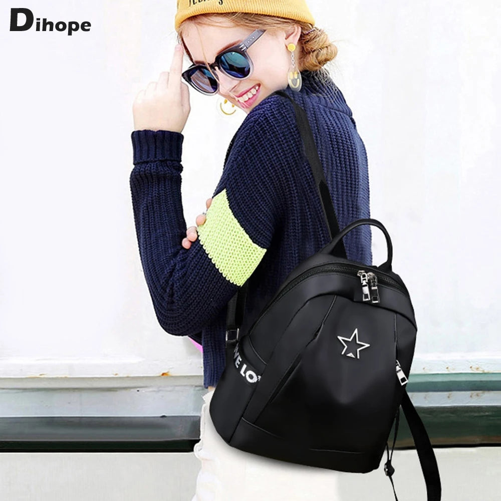 Women's PU Leather Travel Backpack Soft Rucksack Multifunctional Shoulder Bag