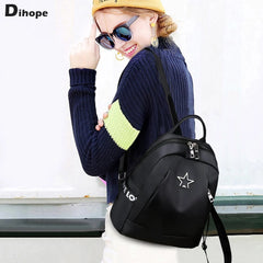 Women's PU Leather Travel Backpack Soft Rucksack Multifunctional Shoulder Bag