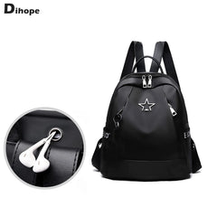Women's PU Leather Travel Backpack Soft Rucksack Multifunctional Shoulder Bag